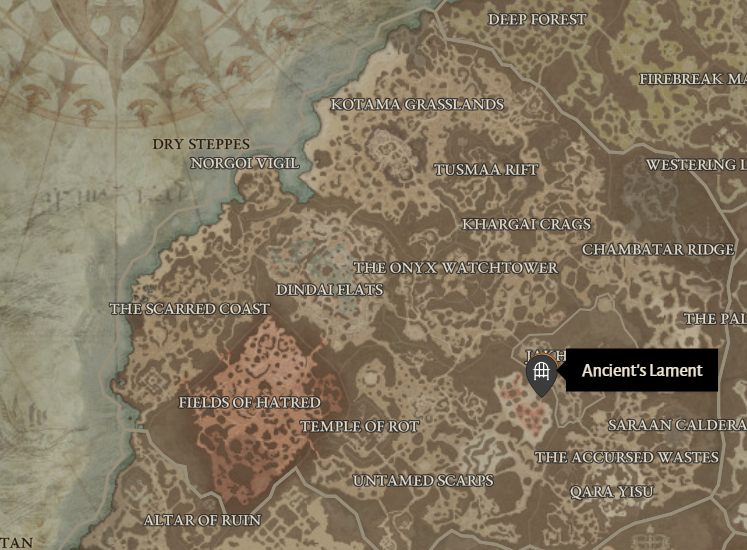 Ancient's Lament Diablo 4 Location