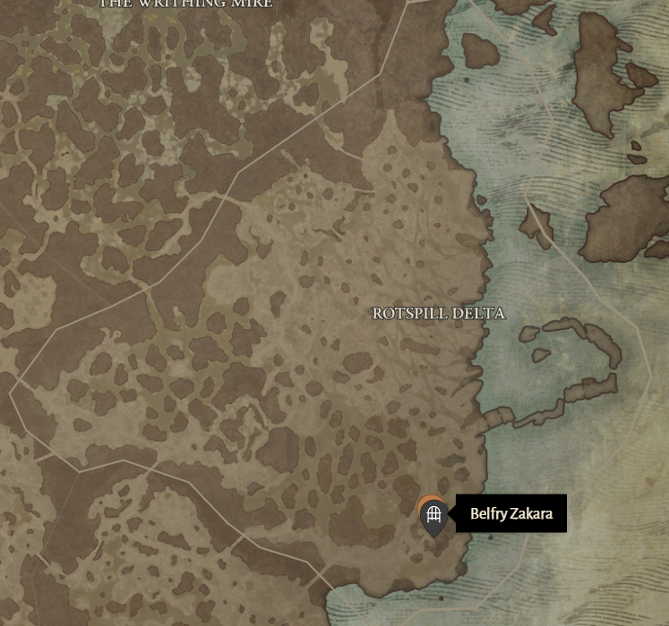 Belfry Zakara Diablo 4 Location