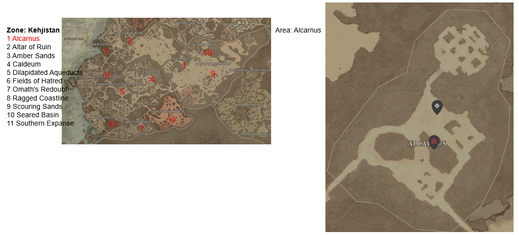 Diablo 4 Alcarnus Areas Discovered