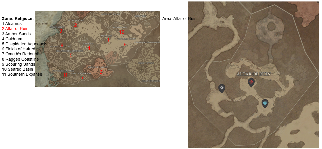 Diablo 4 Altar of Ruin Areas Discovered