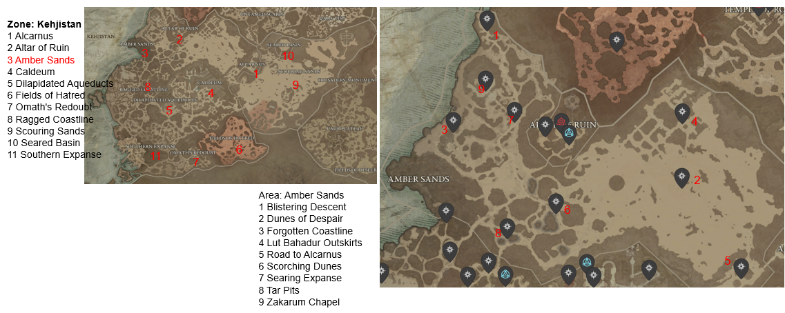 Diablo 4 Amber Sands Areas Discovered