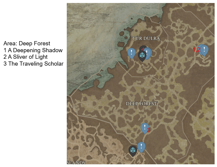 Diablo 4 Deep Forest Side Quests