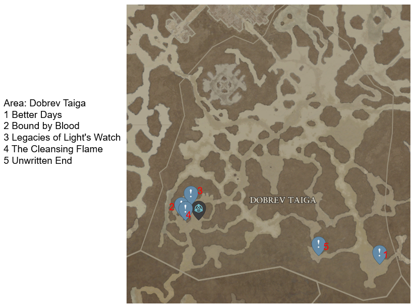 Diablo 4 Dobrev Taiga Side Quests