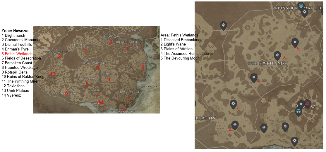Diablo 4 Fethis Wetlands Areas Discovered