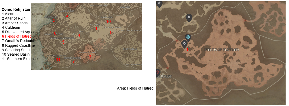 Diablo 4 Fields of Hatred Areas Discovered