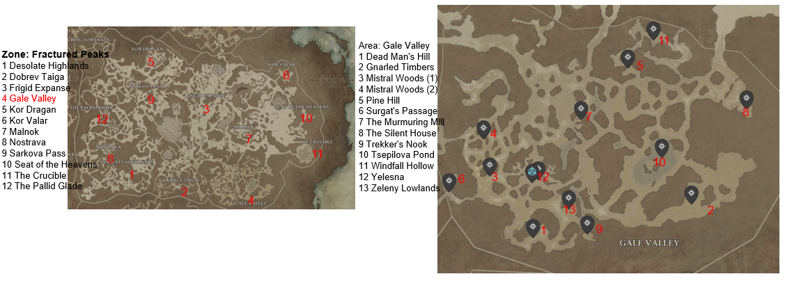 Diablo 4 Gale Valley Areas Discovered