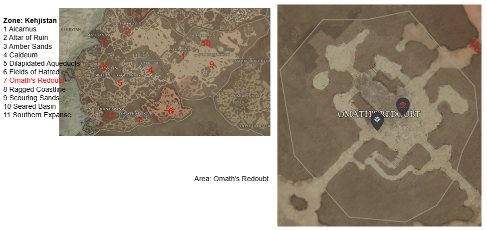 Diablo 4 Omath's Redoubt Areas Discovered