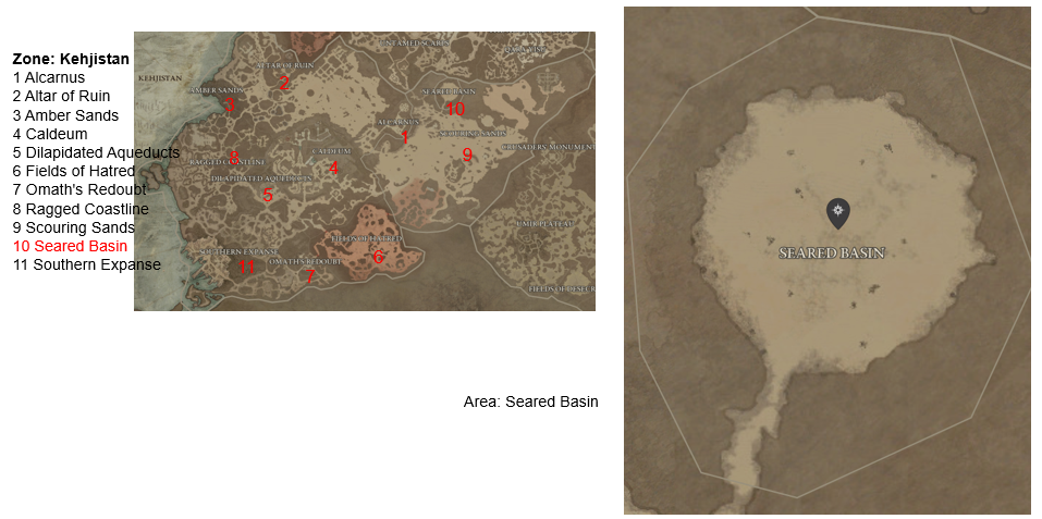 Diablo 4 Seared Basin Areas Discovered