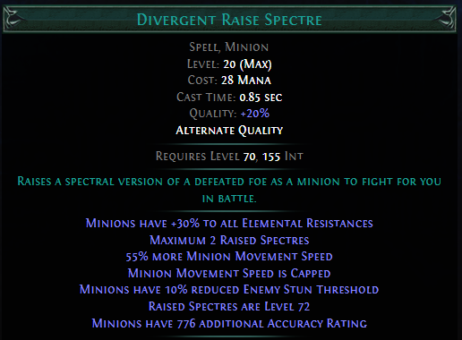 poe raise spectre in someone elses map