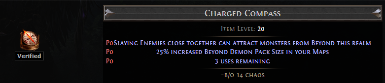 increased Beyond Demon Pack Size in your Maps