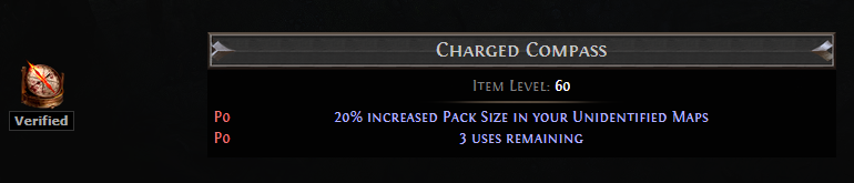 increased Pack Size in your Unidentified Maps