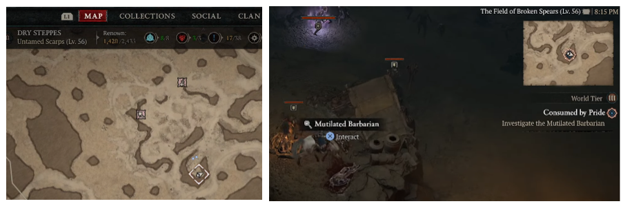 Investigate the Mutilated Barbarian - Diablo 4