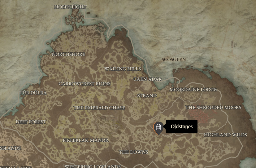 Oldstones Diablo 4 Location