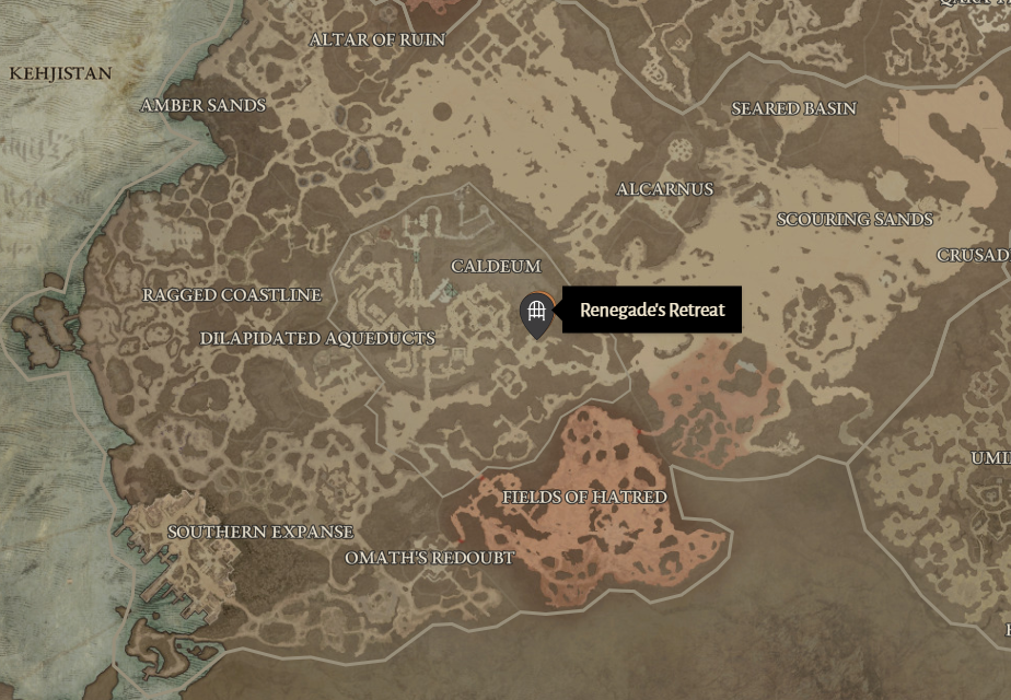 Renegade's Retreat Diablo 4 Location