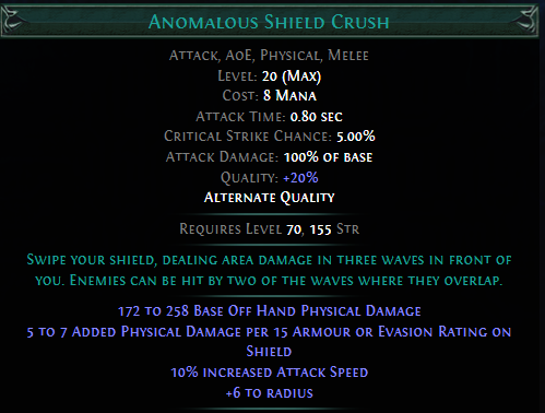 Anomalous Shield Crush PoE 3.23