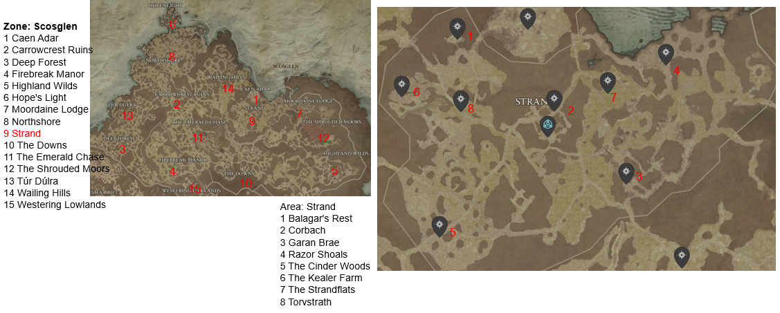 Scosglen Areas Discovered - Diablo 4