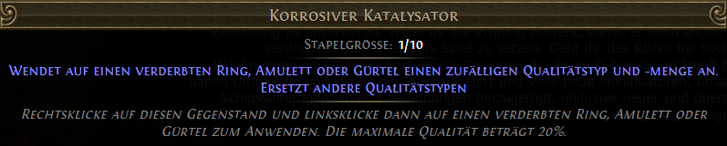 PoE Korrosiver Katalysator
