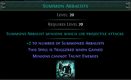 Summon Arbalists PoE